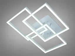 Мінімалістична стельова LED-люстра для вітальні Diasha MX11058/3L WH, біла, 90W, 4950 lm