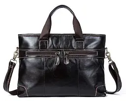 Сумка під ноутбук з гладкої шкіри 14890 Vintage коричнева - мініатюра 6