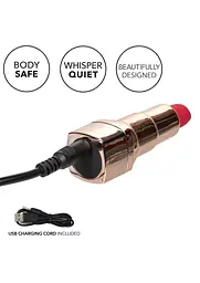 Вібратор для клітора CalExotics Hide Play Lipstick Recharge 7.5 см червоний - мініатюра 6