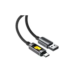 Дата кабель USB 2.0 AM to USB-C 1.2m 60W black Acefast (6974316284673) - мініатюра 3