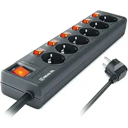 Фільтр живлення REAL-EL RS-6 Extra 1.8 м чорний (EL122300001)