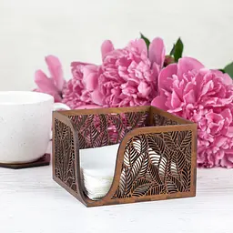 Дерев'яна серветниця VANZA LEAF walnut - M (17.5 см) - мініатюра 6