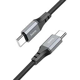 Дата кабель Hoco X86 Spear Type-C to Type-C 60W (1m) Black - мініатюра 3