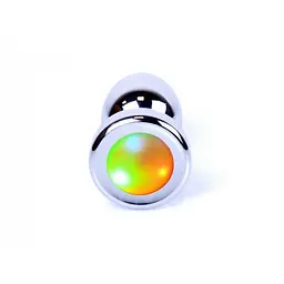 Анальна пробка зі світлодіодним світінням B-Series Jewellery Silver Plug Disco Flashlight - мініатюра 3