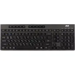 Клавіатура бездротова 2E KS280, Black, Bluetooth/2.4GHz USB, 10 окремих мультимедійних клавіш, 1xAA, EN/UA (2E-KS280WBGR_UA)