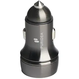 Автомобільний зарядний пристрій Puridea CC05 2xUSB Dual Fast Charge Aluminum Grey