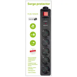 Мережевий фільтр живлення EnerGenie SPG5-C-15, 5 розеток, 4.5 м (SPG5-C-15) - мініатюра 2