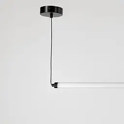 Led світильник у горизонтальній формі 90 см із чорною кулькою | Арт. YG 520A/900 HL BK | Line F - мініатюра 6