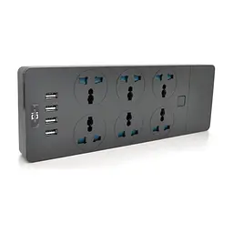 Мережевий фільтр живлення Voltronic TВ-Т12, 6роз, 4xUSB Black (ТВ-Т12-Black)