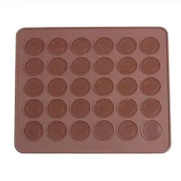 Форма силіконова для випікання «Macaroons» килимок 25х28 см (30 шт. х 3,5 см), Kitchen Master Коричневий 85271
