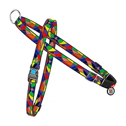 Шлея для собак WAUDOG Nylon з QR-паспортом "Вітраж" L (5440)