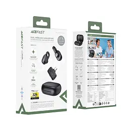 Бездротова мікрофонна система ACEFAST R4 dual-mic (Type-C) Black - мініатюра 8