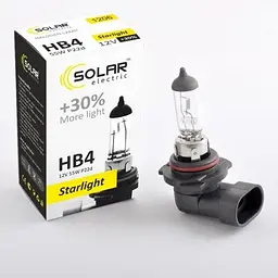 Автолампа галогенна Solar Starlight + 30% HB4 55W 12V 1 шт (1206)