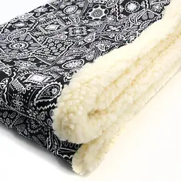 Ковдра для тварин Derby Сlassic Warm fleece blanket Чорно-білий M (80х120 см) - мініатюра 4