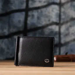 Чоловічий гаманець з металевим затискачем із натуральної шкіри ST Leather 11х8,5х1 см acs0029630 - мініатюра 8
