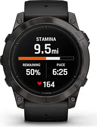 Смарт-годинник Garmin Epix Pro [Gen 2] Sapphire Edition 47mm Carbon Gray DLC Titanium with Black Band [010-02803-10] [86532] - мініатюра 8