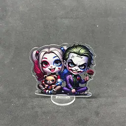 Акрилова колекційна фігурка Chibi Харлі Квінн та Джокер 10 cм