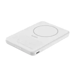 Портативний акумулятор із бездротовою зарядкою Power Bank Belkin Slim Magnetic 5000 White - мініатюра 3