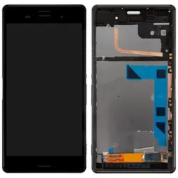 Дисплей Sony D6603 Xperia Z3 /D6653 чорний, з рамкою