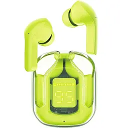Навушники бездротові TWS Bluetooth Air31 з боксом для заряджання Green (16503) - мініатюра 2