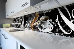 Кухонний фартух Happy Pocket самоклеючий Чорна кава наклейка ПВХ чашка Coffee абстракція 60х200 см Z180328 - мініатюра 2