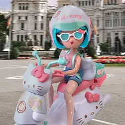 Ігровий набір 4SF Manga Dolls серії Hello Kitty Красуня Пінк на скутері з аксесуарами (HKTF3000) - мініатюра 7