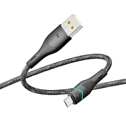 Кабель для заряджання USB Ridea RC-RL15 RGB Light USB-MicroUSB 60W 20V/3A 1.2 м Чорний - мініатюра 6