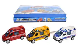 Іграшковий мікроавтобус металевий інерційний Action Team М8258-012 р.8,5 х3, 5х4, 5 см