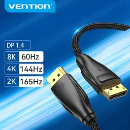 Кабель мультимедійний DisplayPort M to DisplayPort M 1.5m 8K60Hz black Vention (HCCBG) - мініатюра 3