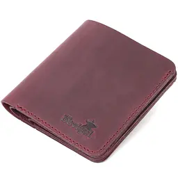 Шкіряне матове портмоне Shvigel 16604 бордове - мініатюра 4