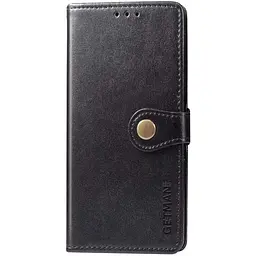 Кожаный чехол-книжка GETMAN Gallant (PU) для Xiaomi Redmi 10C Черный