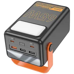 Портативний ЗП Power Bank Hoco J110A Powerful PD65W 60000 mAh Black - мініатюра 3