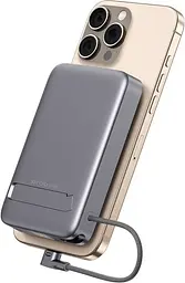 Портативний акумулятор Proove OverPower Magnetic Qi2 35W 10000mAh gray (PBOP35012105) - мініатюра 3