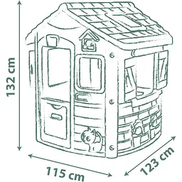 Будинок лісника Smoby Life Нео зі ставнями 123x115x132 см (7600810504) - мініатюра 3