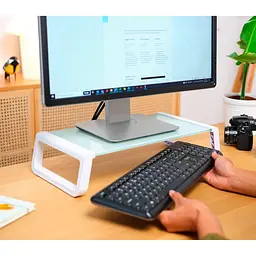 Підставка під монітор Trust Monta Glass Monitor St and White - мініатюра 8
