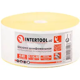 Шліфувальний папір наждачна шкірка в рулоні Intertool 115 мм x 50 м x P40