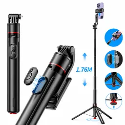 Монопод-штатив TT03 Selfie Stick 1760 мм з Bluetooth-пультом - мініатюра 3