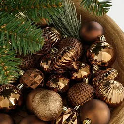 Комплект ялинкових прикрас Mica Decorations 6-7 см шоколад 60 шт. (1182026) - мініатюра 3