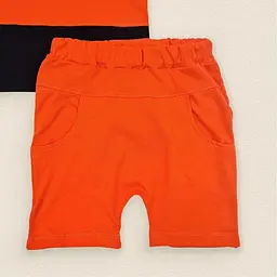 Комплект літній дитячий Stripes зріст 92 см (18 - 24 місяці) Malena Білий з чорним та жовтогарячим - мініатюра 3