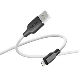 Кабель для заряджання та обміну даними USB Ridea RC-AI21 AirSiliconePro 12W 5V/2.4A USB-Lightning 1 м Біло-чорний - мініатюра 3