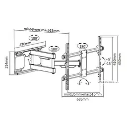 Кронштейн ITech PTRB-77 37" - 70" - мініатюра 14