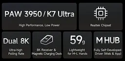 Миша MCHOSE K7 Ultra Wireless (MC-K7-10) Rose Red (G-000004309) - мініатюра 5