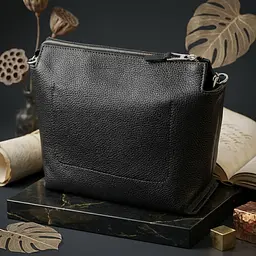 Якісна жіноча сумка з натуральної шкіри Grande Pelle 11655 чорна - мініатюра 3