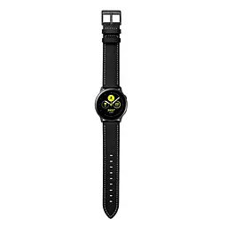 Ремінець для Samsung Galaxy Watch Active - чорний Watchbands Standart ширина кріплення 20мм розмір L шкіряний (WB0029STANDART2BLACKA2) - мініатюра 3