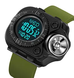 Наручний годинник з ліхтариком Skmei 2187 Army Green Black, 2187AGBK (18444) - мініатюра 4