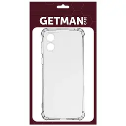 TPU чохол GETMAN Ease logo посилені кути Full Camera для Motorola Moto E13 Безбарвний (прозорий) - мініатюра 3