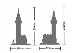 Конструктор Архітектура Wange 3D Біг-Бен Elizabeth Tower 4211 для дітей та дорослих 892 деталі - мініатюра 6