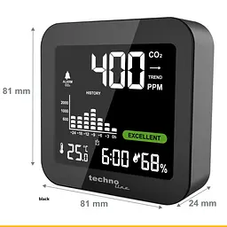 Метеостанція Technoline WL1025 Black (WL1025), Чорний - мініатюра 9