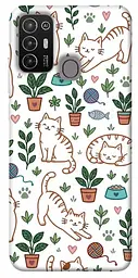 TPU чехол Demsky Cats pattern для ZTE Blade A52