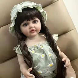 Реалістична Кукла Реборн 55 см повністю вінілова Doll Reborn Baby К0100220 - мініатюра 6